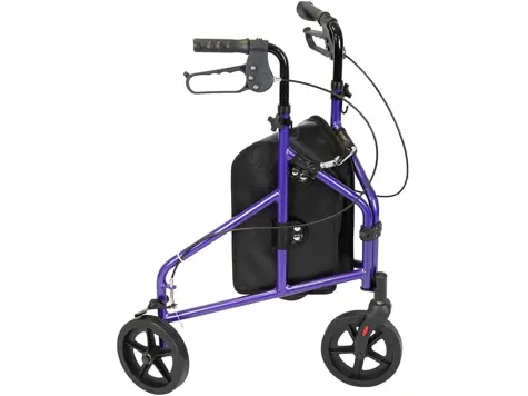 Rodillo de aluminio NRS para 3 ruedas, morado: ¡ideal para tus paseos!