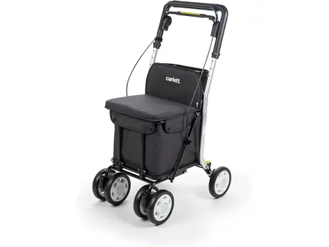 Andador y Carro de Compra para Ancianos - Carlett Comfort Negro