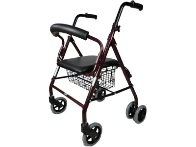 Andador Mobiclinic Prado: Aluminio, plegable, con asiento y cesta