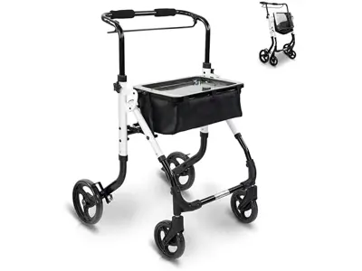 Andador para ancianos estrecho Mobiclinic Olimpo - Aluminio, plegable y fácil de usar.